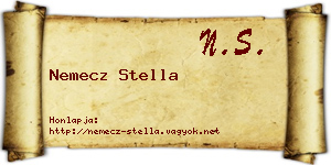 Nemecz Stella névjegykártya